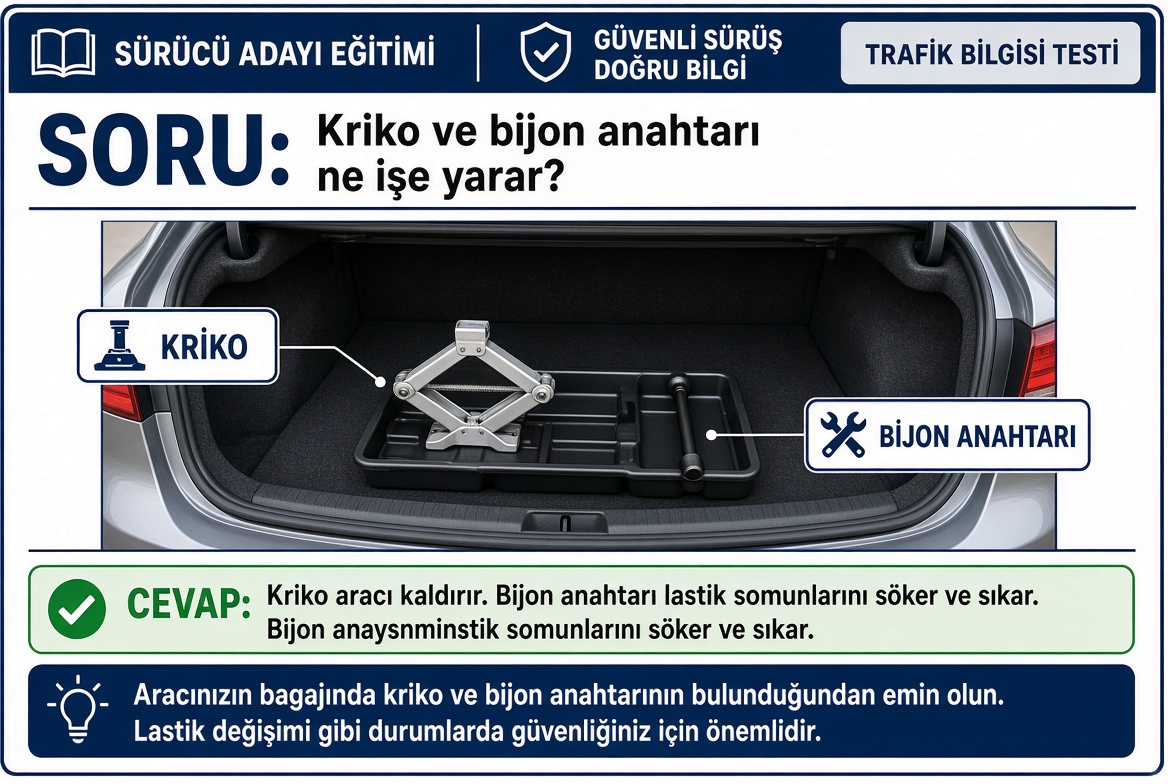 Kriko ve bijon anahtarı ne işe yarar?