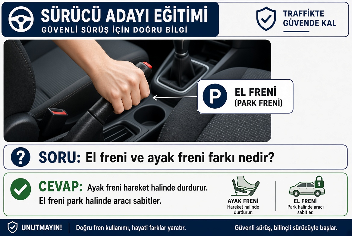 El freni ve ayak freni farkı nedir?