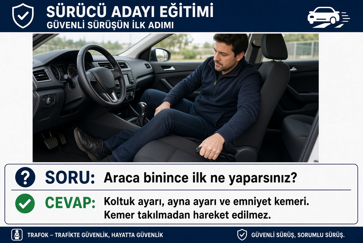 Araca binince ilk ne yaparsınız?