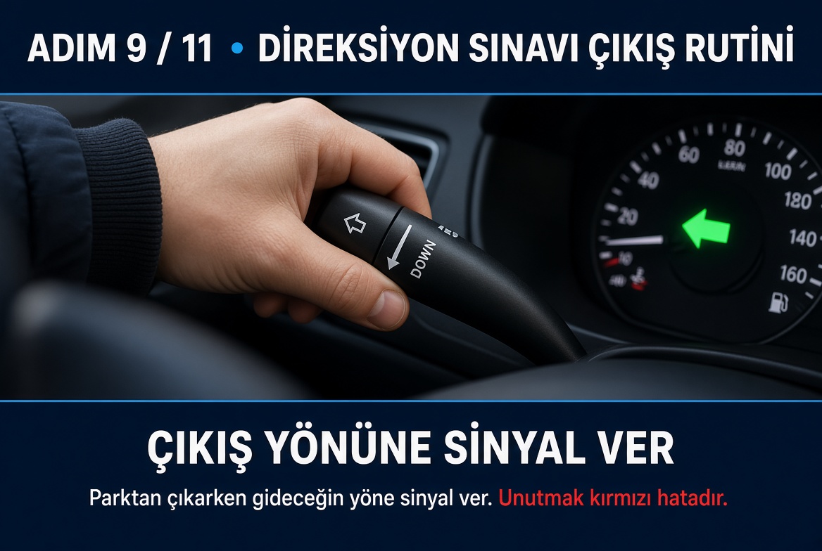 Çıkış yönüne sinyal ver